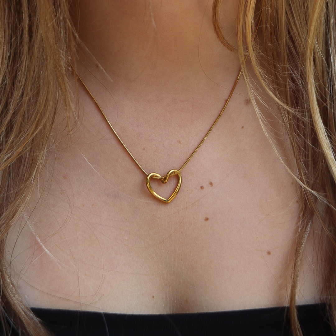Yellow Gold Heart Pendant Necklace