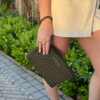 Dark Green Jungle Wristlet