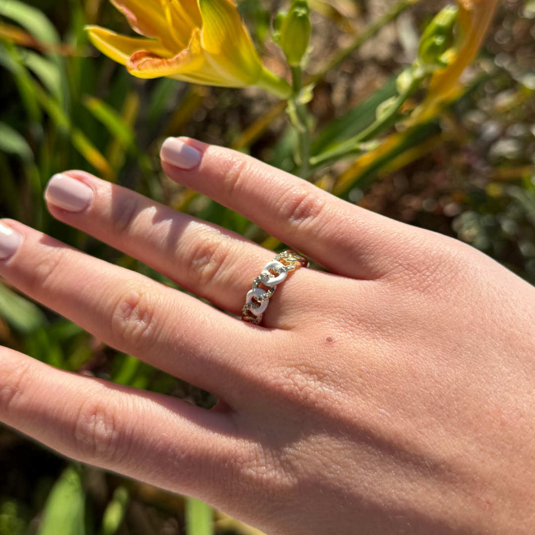 White Whisper Ring