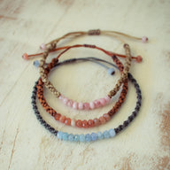 Crystal Bracelets on Spiral Knot Cord