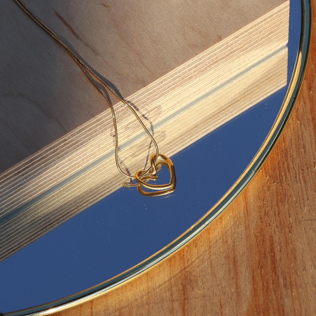 Yellow Gold Heart Pendant Necklace