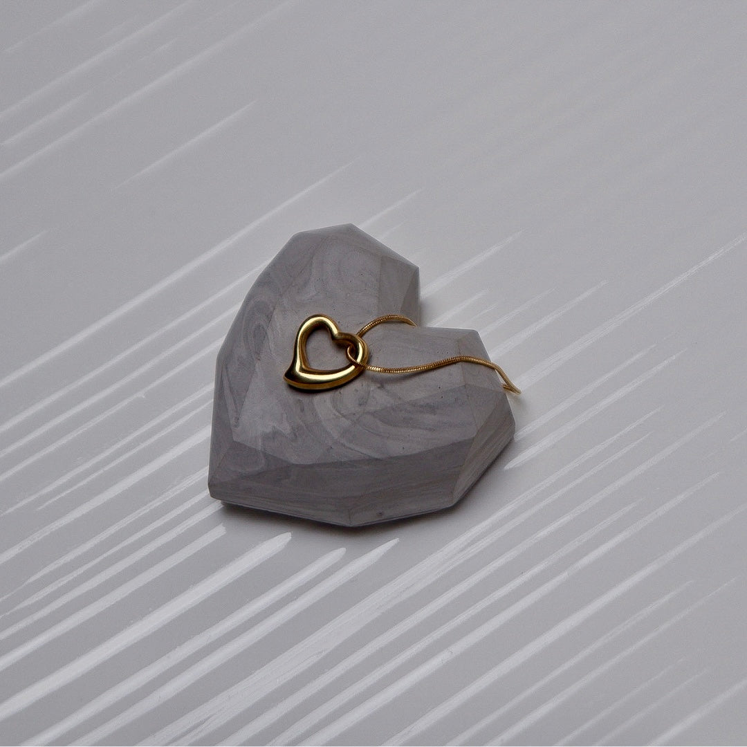Yellow Gold Heart Pendant Necklace