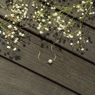 Single Pearl on Yellow Gold Chain