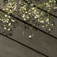 Single Pearl on Yellow Gold Chain