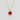 Red Clover Charm on Yellow Gold Chain