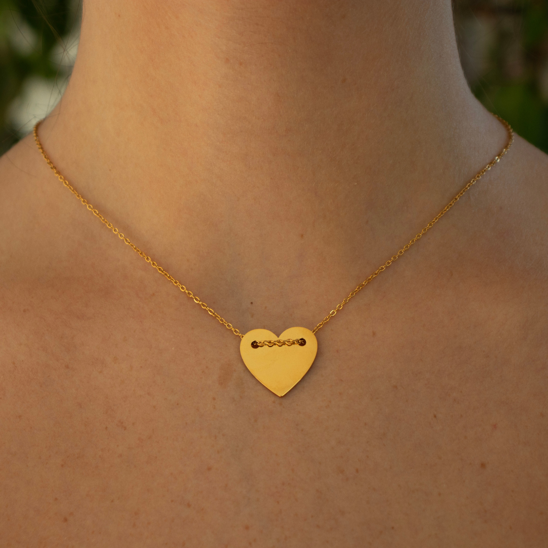 Heart on Yellow Gold Chain