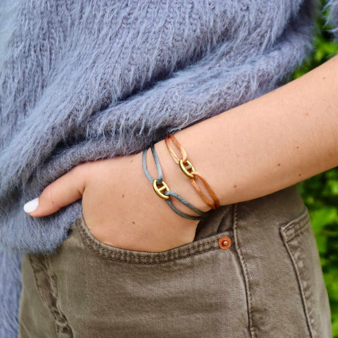 Link Charms on Satin Cord