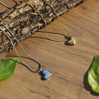 Mini Abstract Bubble Heart Necklace