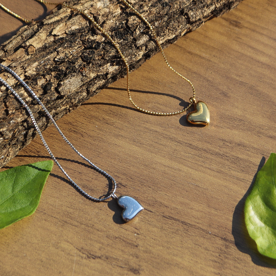Mini Abstract Bubble Heart Necklace