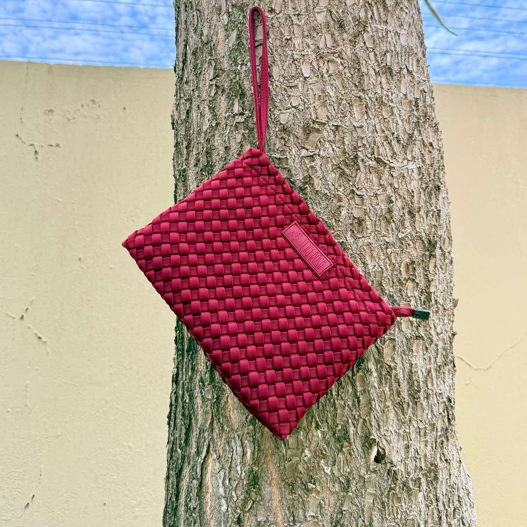 Burgundy Red Wristlet