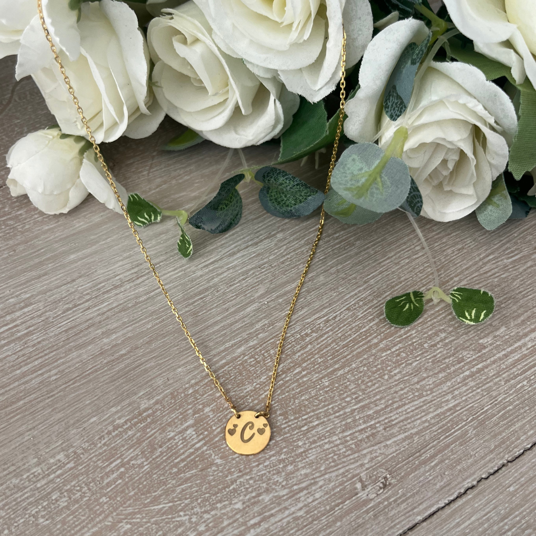 Personalised Charm on Yellow Gold Chain