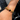 Chunky Gold Bracelet with Black Crystal Center