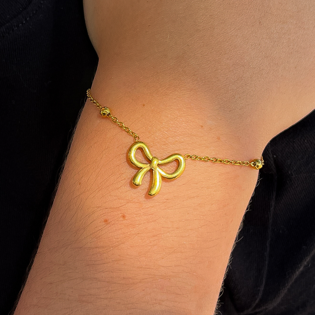 Dainty Bow Charm Bracelet