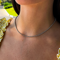 Rounded Link Silver Chain