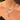 Abstract Heart and Crystal Circle on Yellow Gold Chain