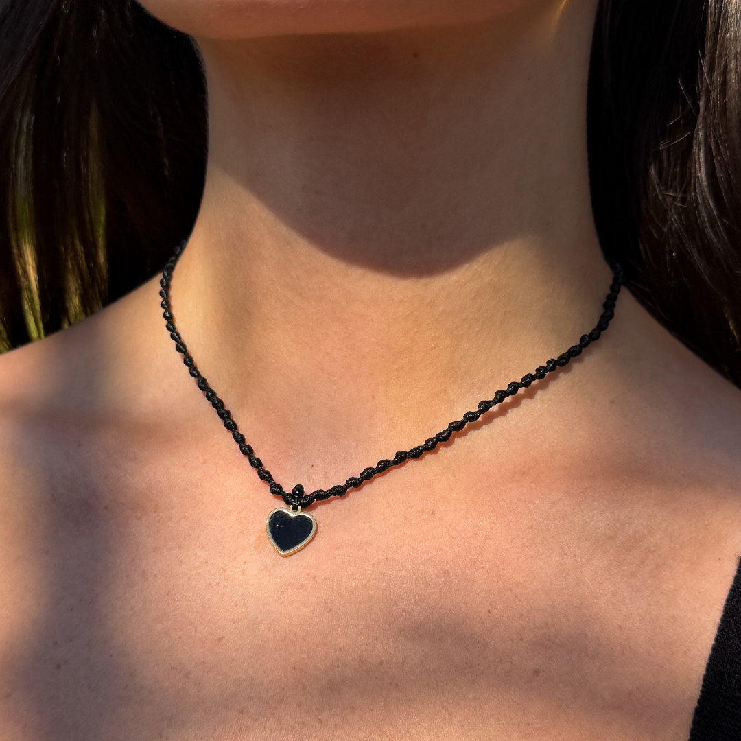 Black Heart on Black Intermittent Cord