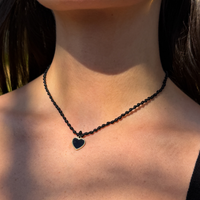 Black Heart on Black Intermittent Cord