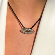 Silver Lips on Natural Facet Stones