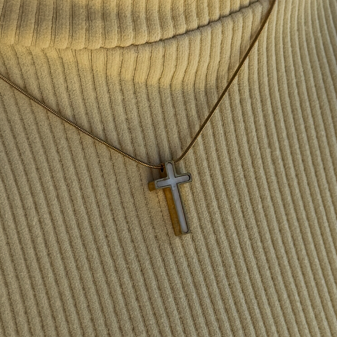 Faith Charm on Yellow Gold Chain