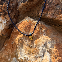 Faith Charm on Navy Intermittent Cord
