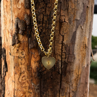 Radiant Heart on Yellow Gold Chain
