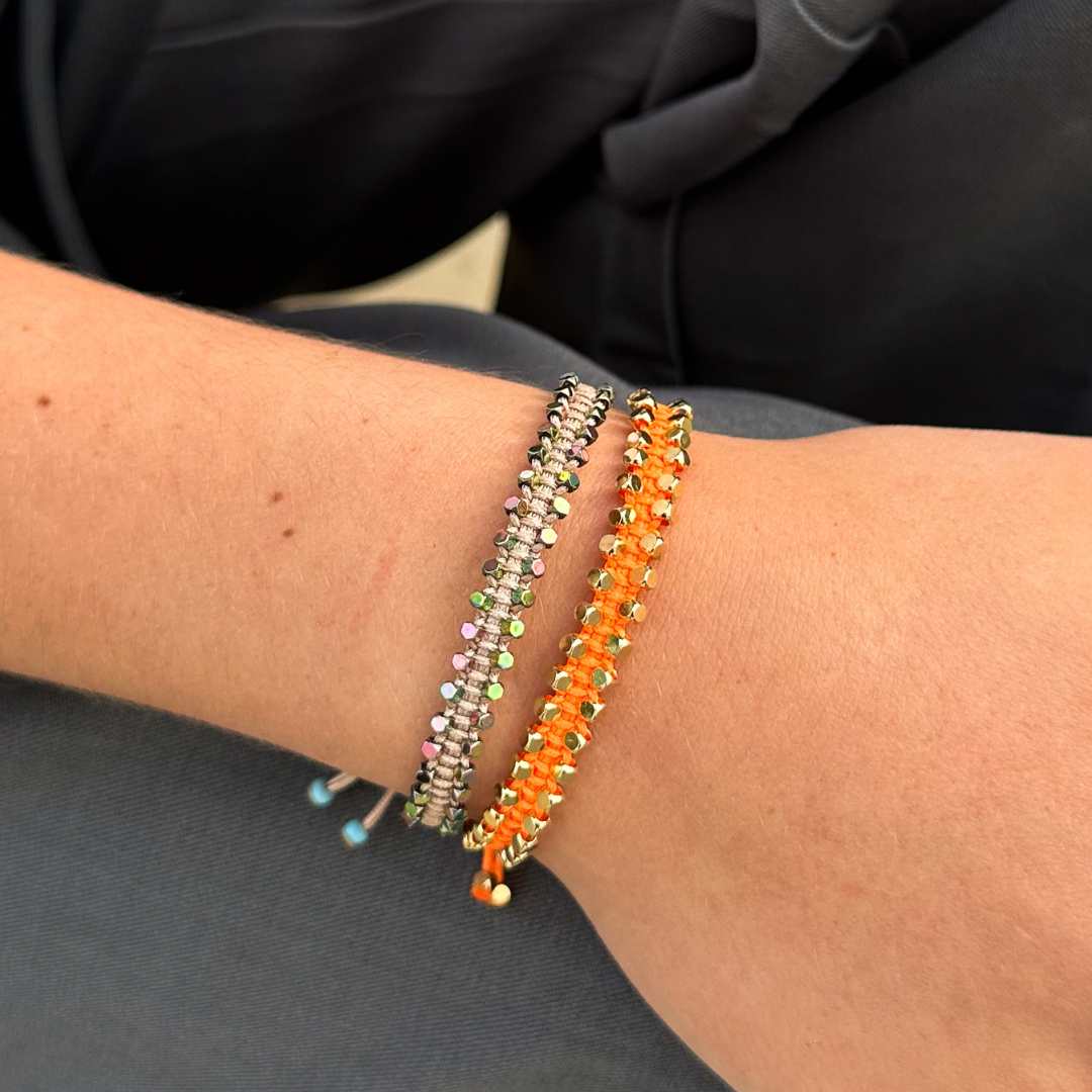 Hematite Woven Bracelet