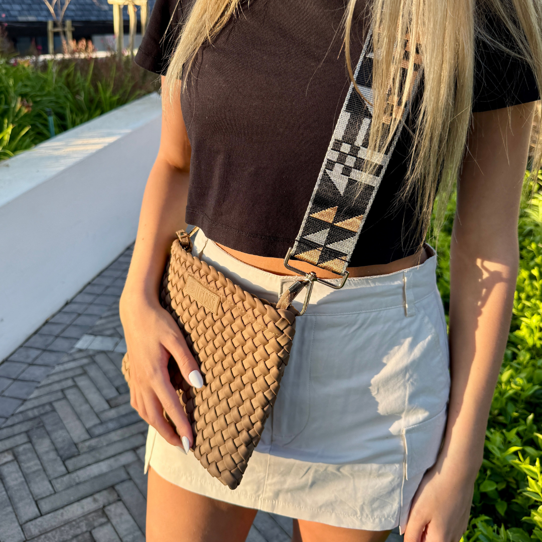 Copper Dessert Brown Wristlet with Mixed Strap