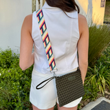 Dark Green Jungle Wristlet with Rainbow Strap