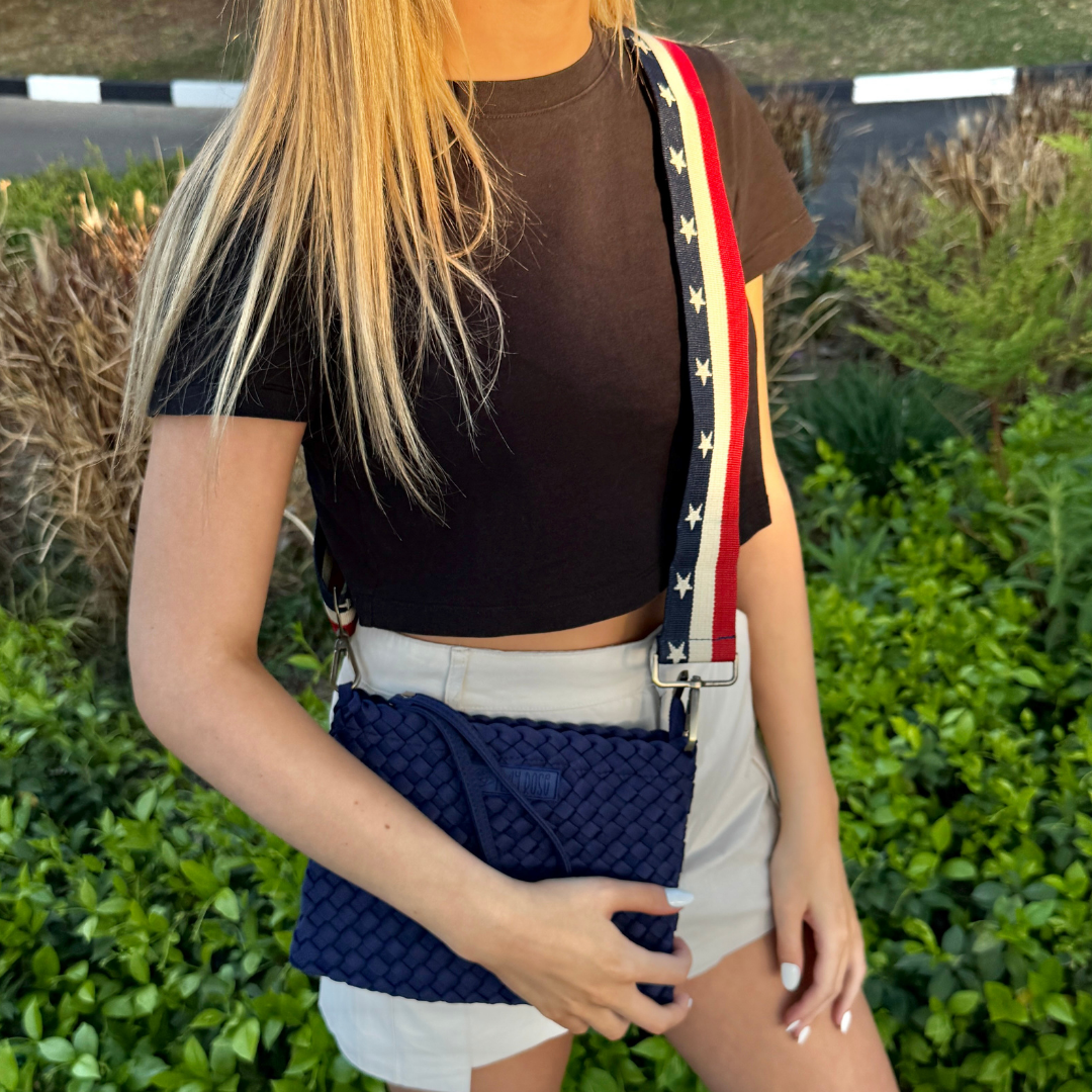 Navy Wristlet with Liberty Strap