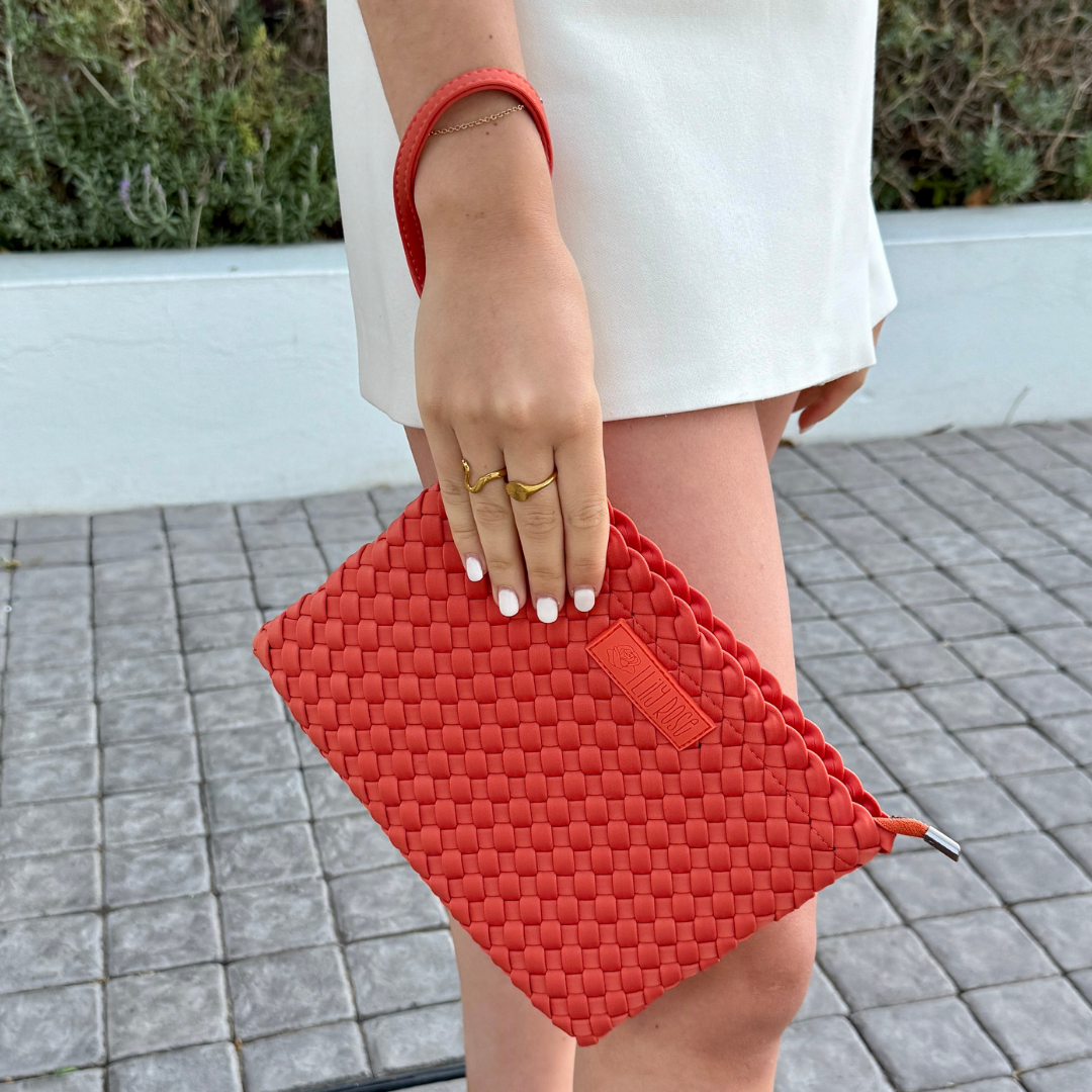 Burnt Orange Wristlet
