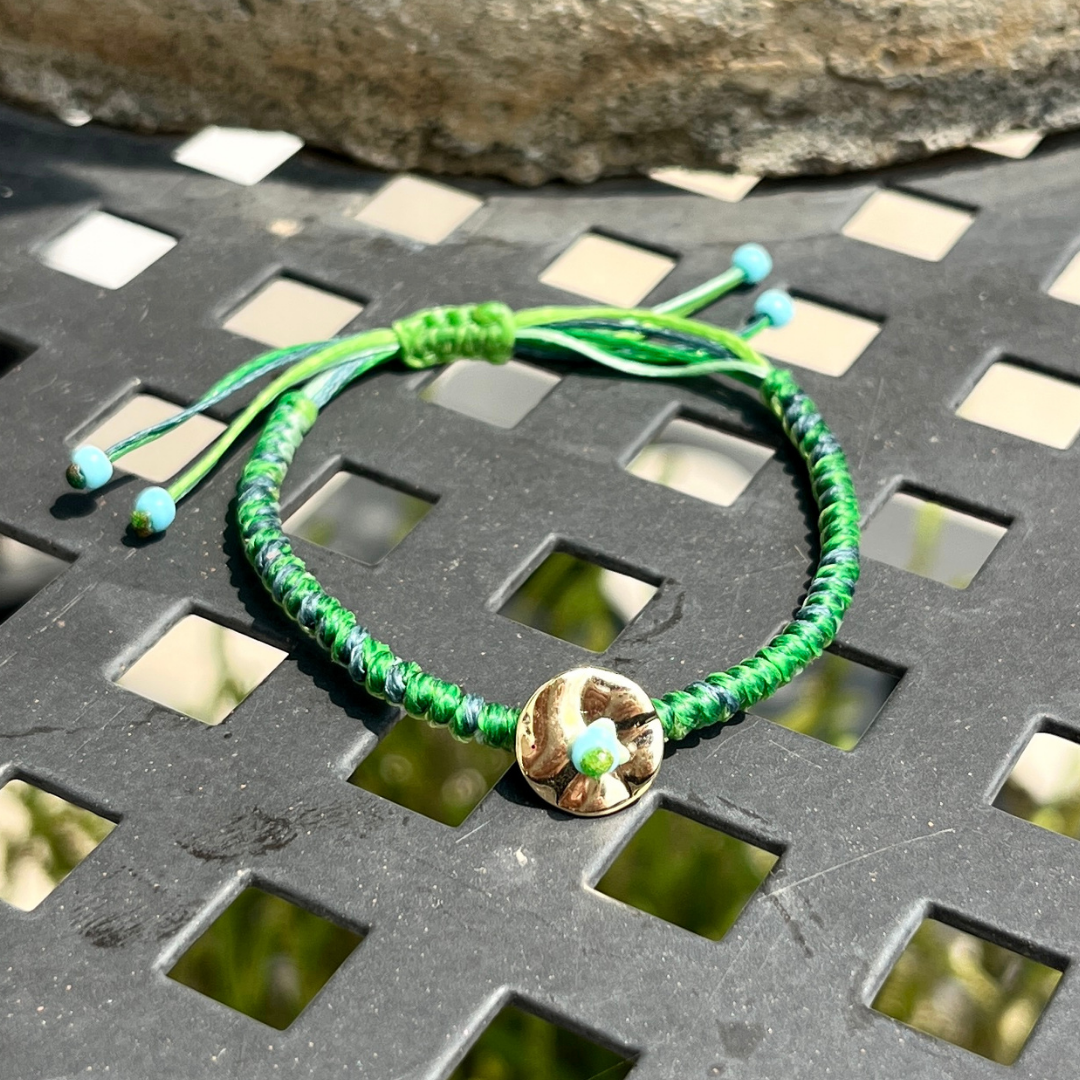 Pebbled Disk Bracelets