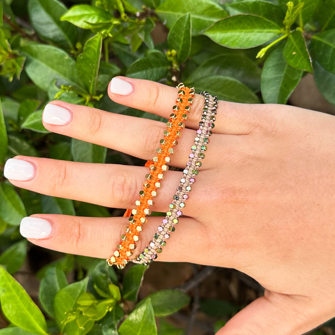 Hematite Woven Bracelet