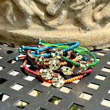 Pebbled Disk Bracelets