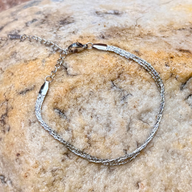 Subtle Twisted Silver Bracelet