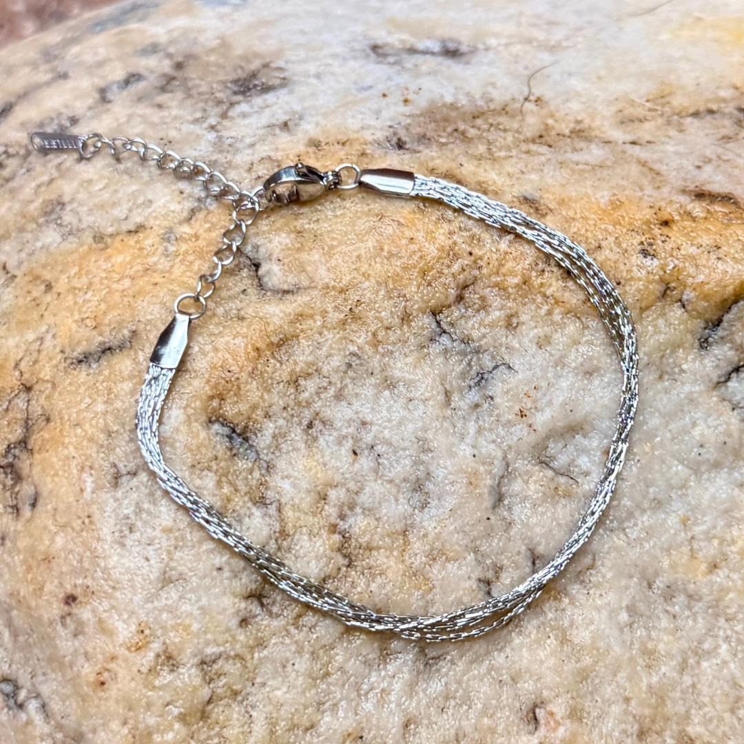 Subtle Twisted Silver Bracelet