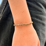 Taupe and Gold Mix Pebbled Cord