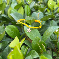 Flower Charm on Yellow Plain Cord