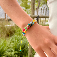 Natural Stone Candy on Lumo Yellow Knot Cord