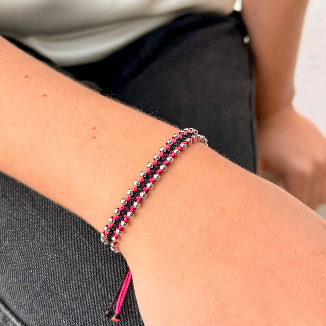 Hematite Woven Bracelet