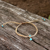 Blue Star on Plain Cord