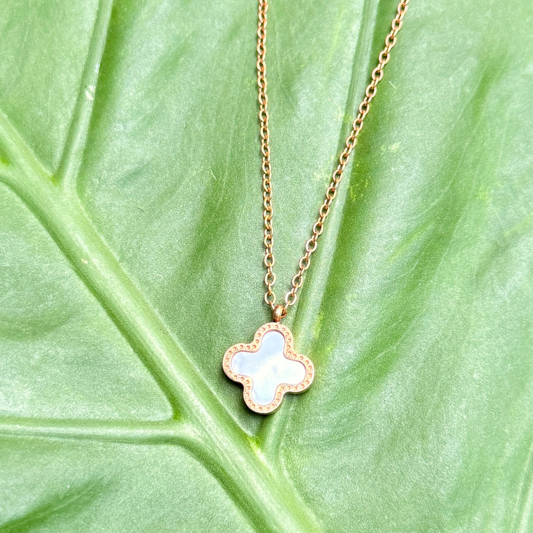 Flower Charm on Yellow Gold Chain