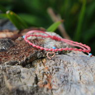 Delicate Heart on Pink Intermittent Cord