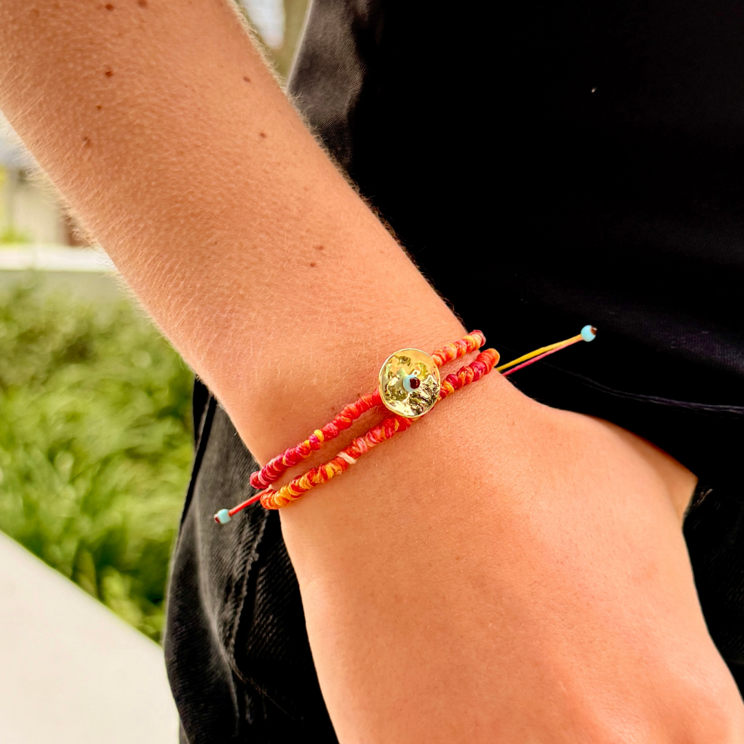 Pebbled Disc Bracelet