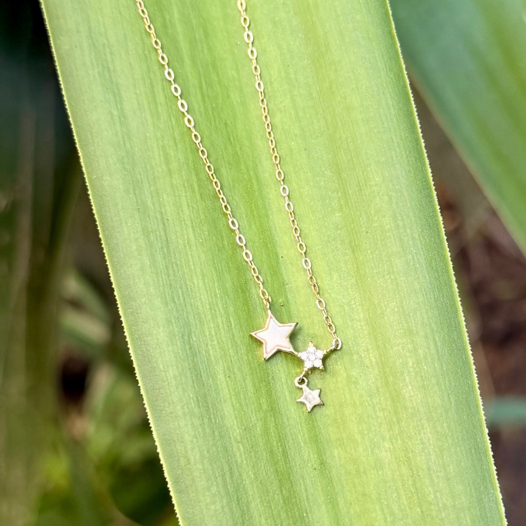 Mini Trio Star Necklace