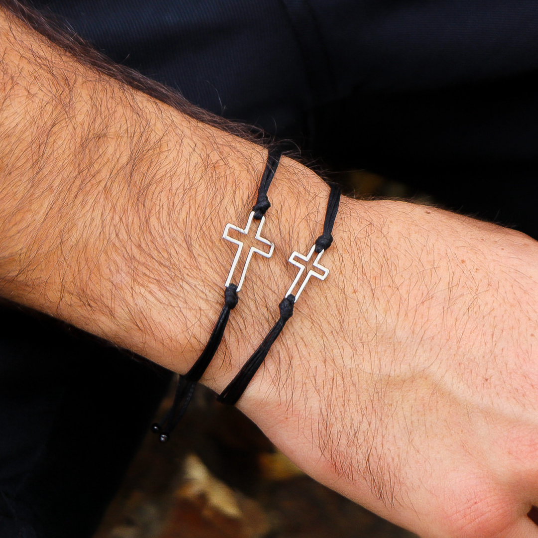 Faith Charm on Black Plain Cord