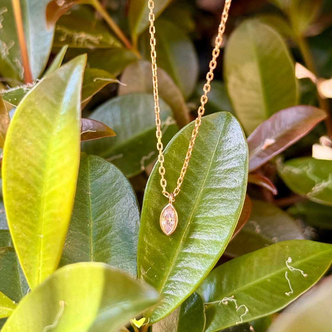 Rhinestone Tear Drop Necklace