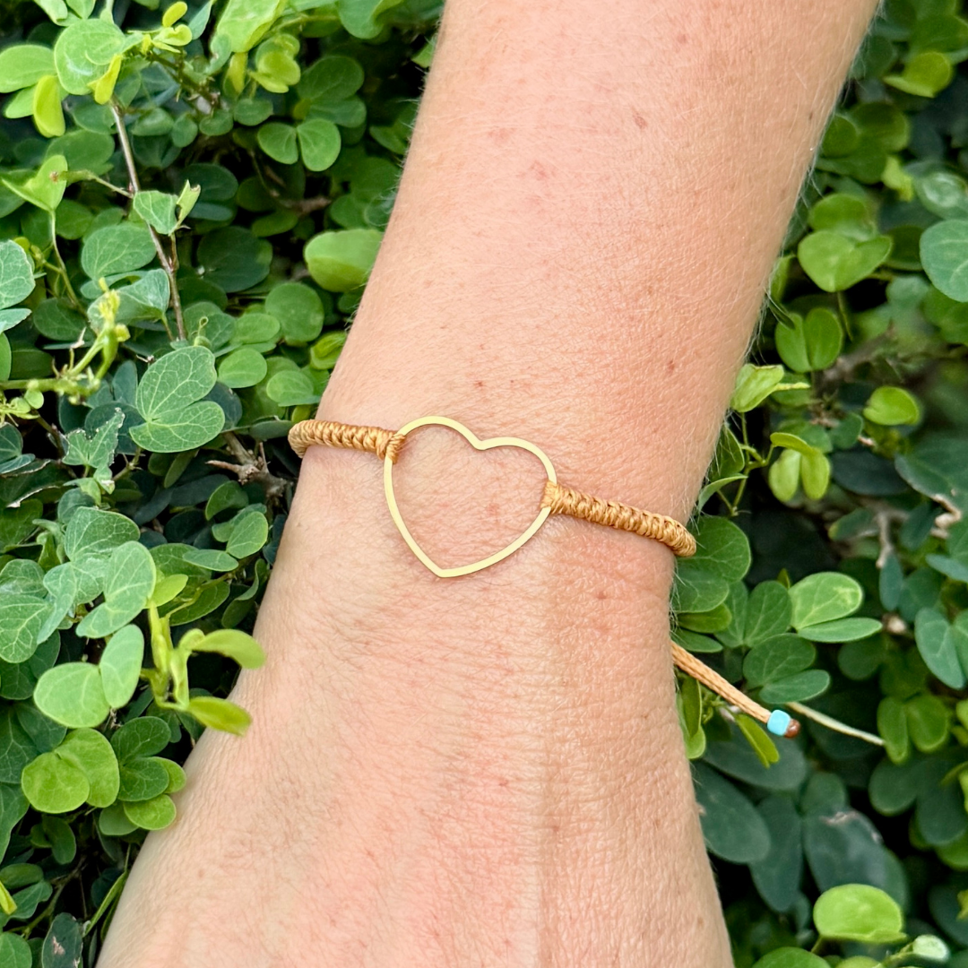 Hollow Heart on Twist Style Cord