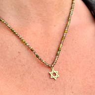 Faith Charm on Natural Faceted Gemstones