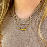 Tube on Yellow Gold Chain