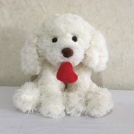 White Dog With Red Heart